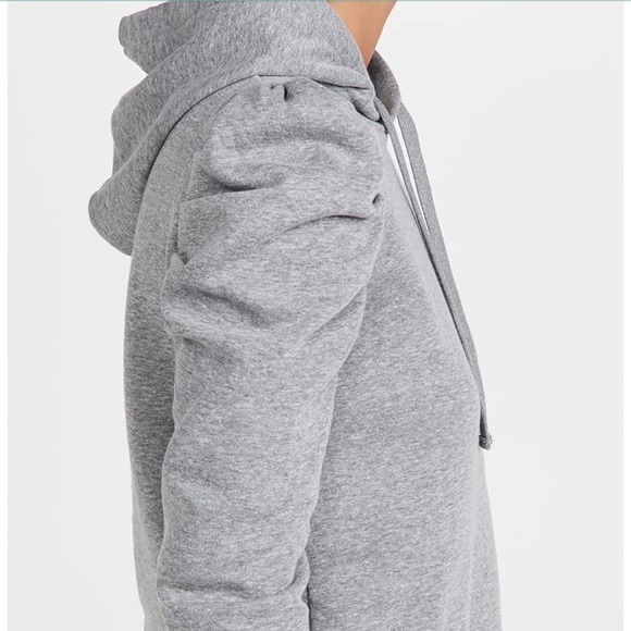 Rebecca Minkoff Gray Hoodie Puff Princess Sleeves NWT - Picture 3 of 5